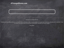 Tablet Screenshot of africangoddesses.com